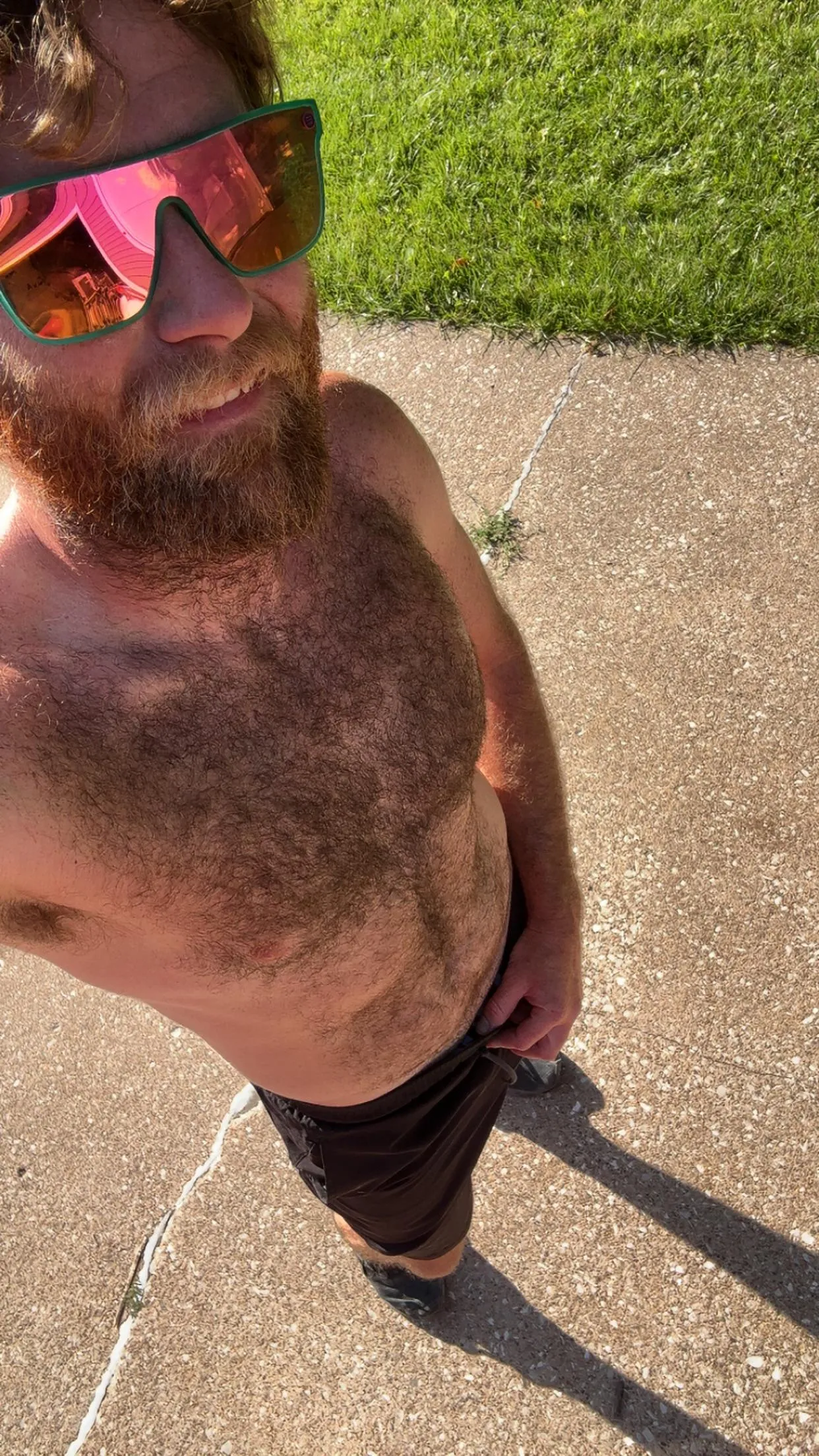 Sweaty and hairy after a run
