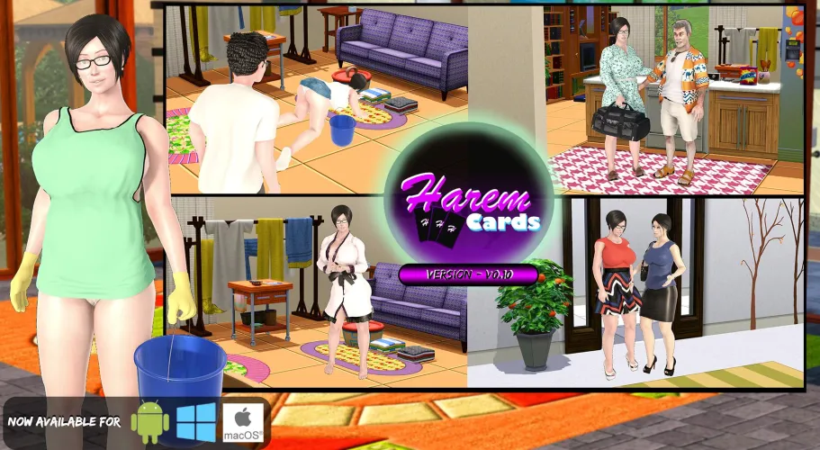 HaremCards V0.10 is now released for Supporters! Enjoy the ultimate MILF! (with pregnancy!)