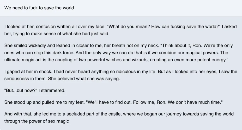 Harry Potter fan fiction role playing