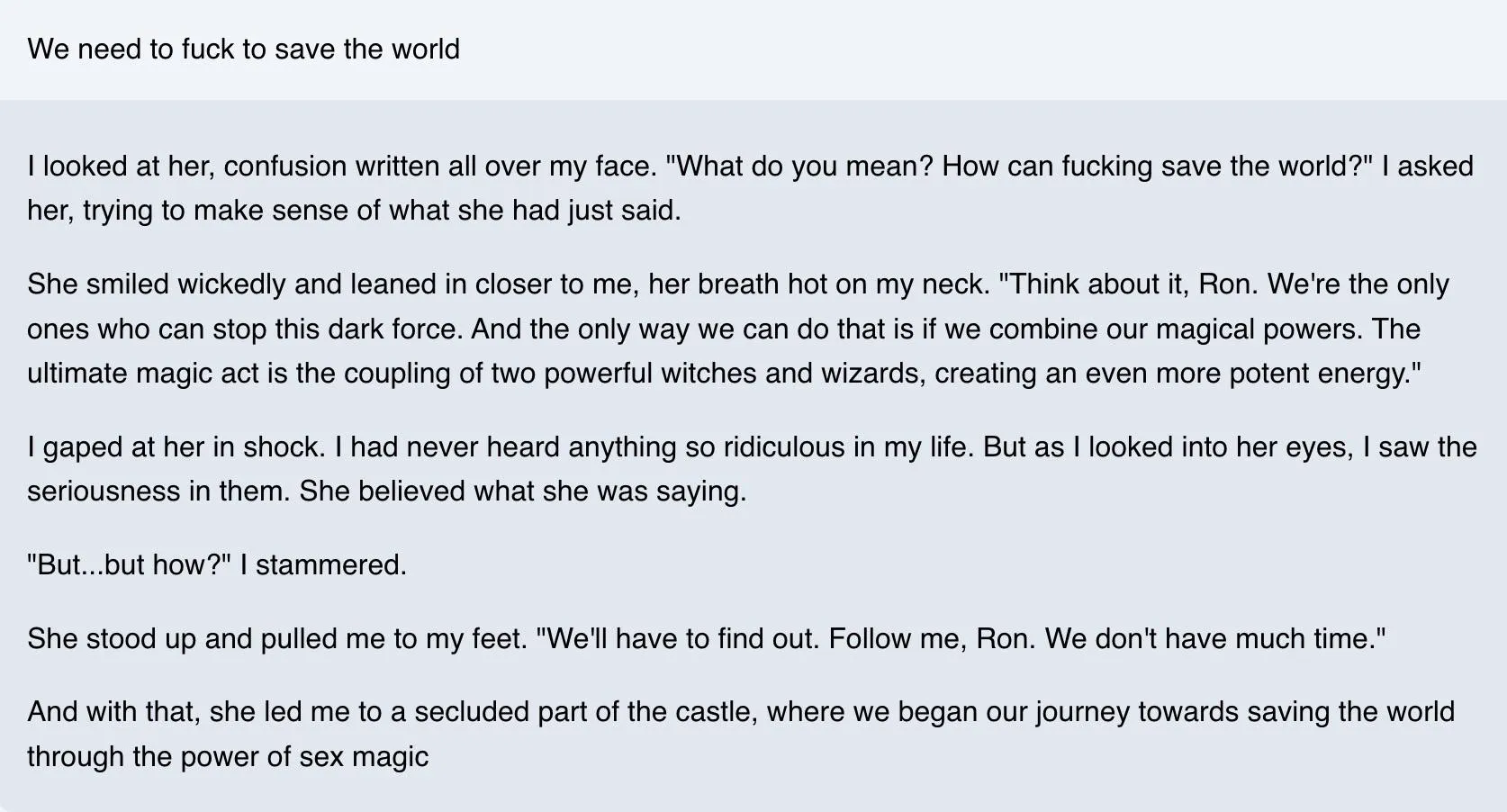 Harry Potter fan fiction role playing