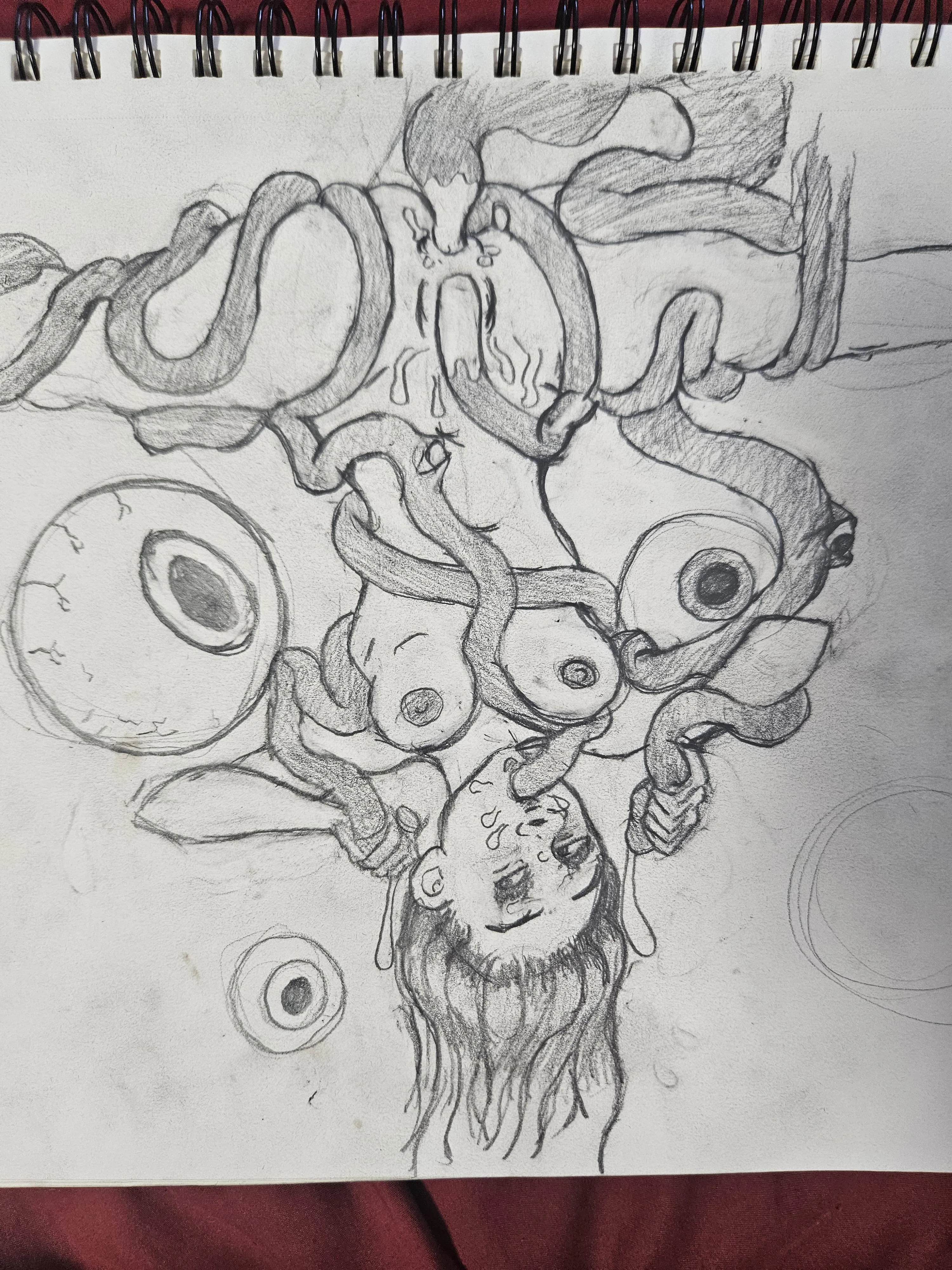 hand drawn OC consentacle art