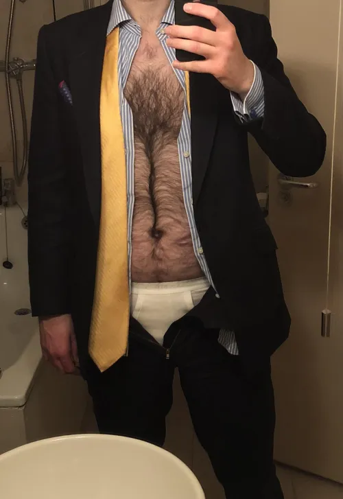 Hopefully there’s something here for anyone into chest hair, suits, and white underwear.