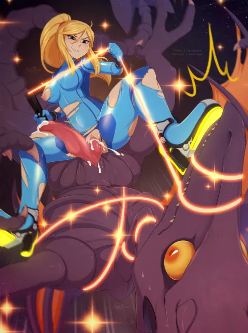 There's not enough material of women being the ones in control, IMO. How many of you want to dom massive beast cock like Samus here, instead of just being his fuck toy? [Merunyaa]