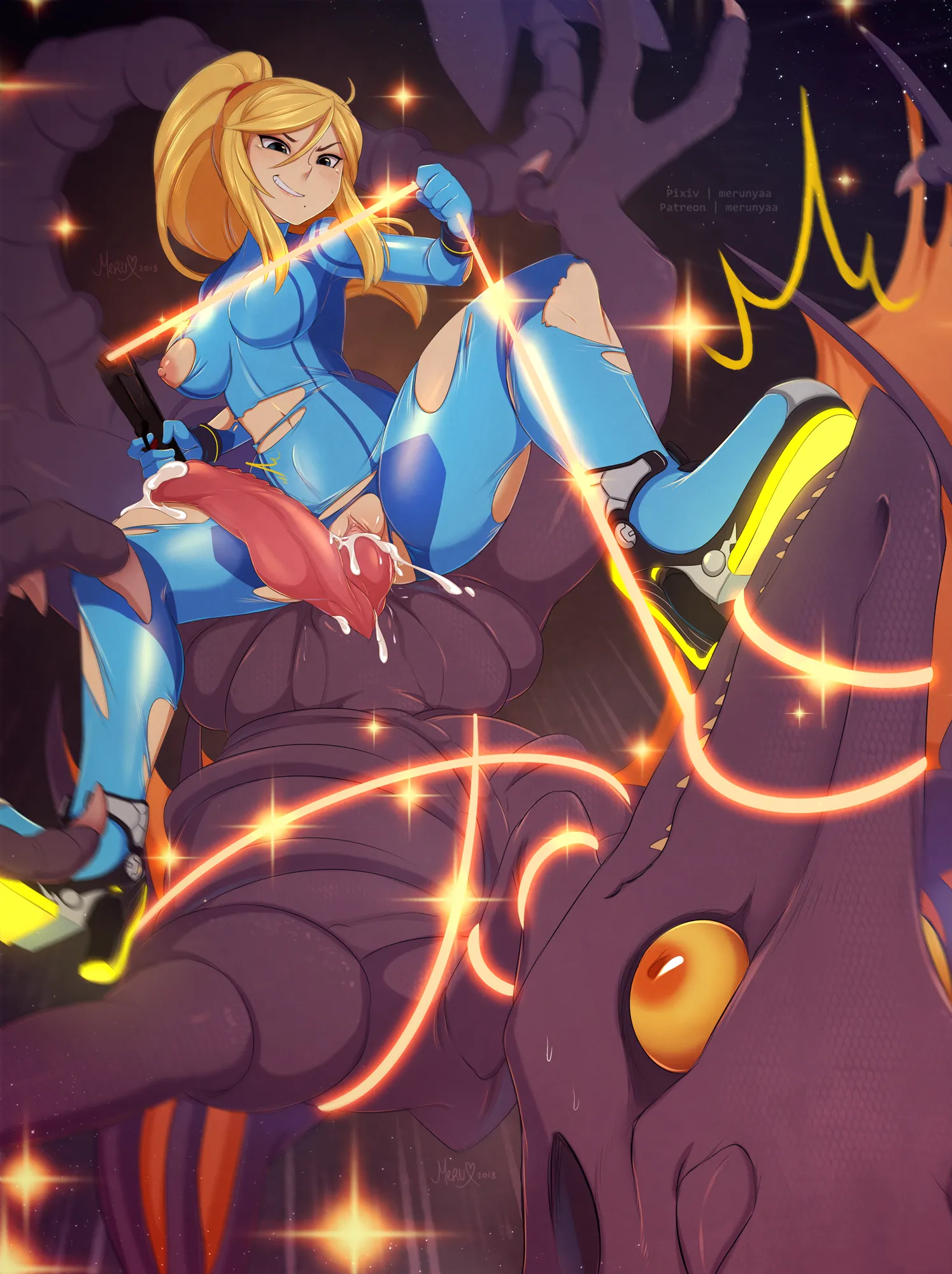 There's not enough material of women being the ones in control, IMO. How many of you want to dom massive beast cock like Samus here, instead of just being his fuck toy? [Merunyaa]