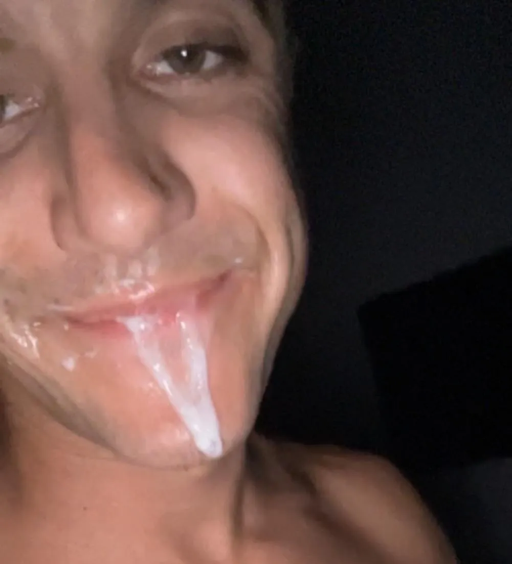 im happy when my cum is all over my face and i get to taste my cum