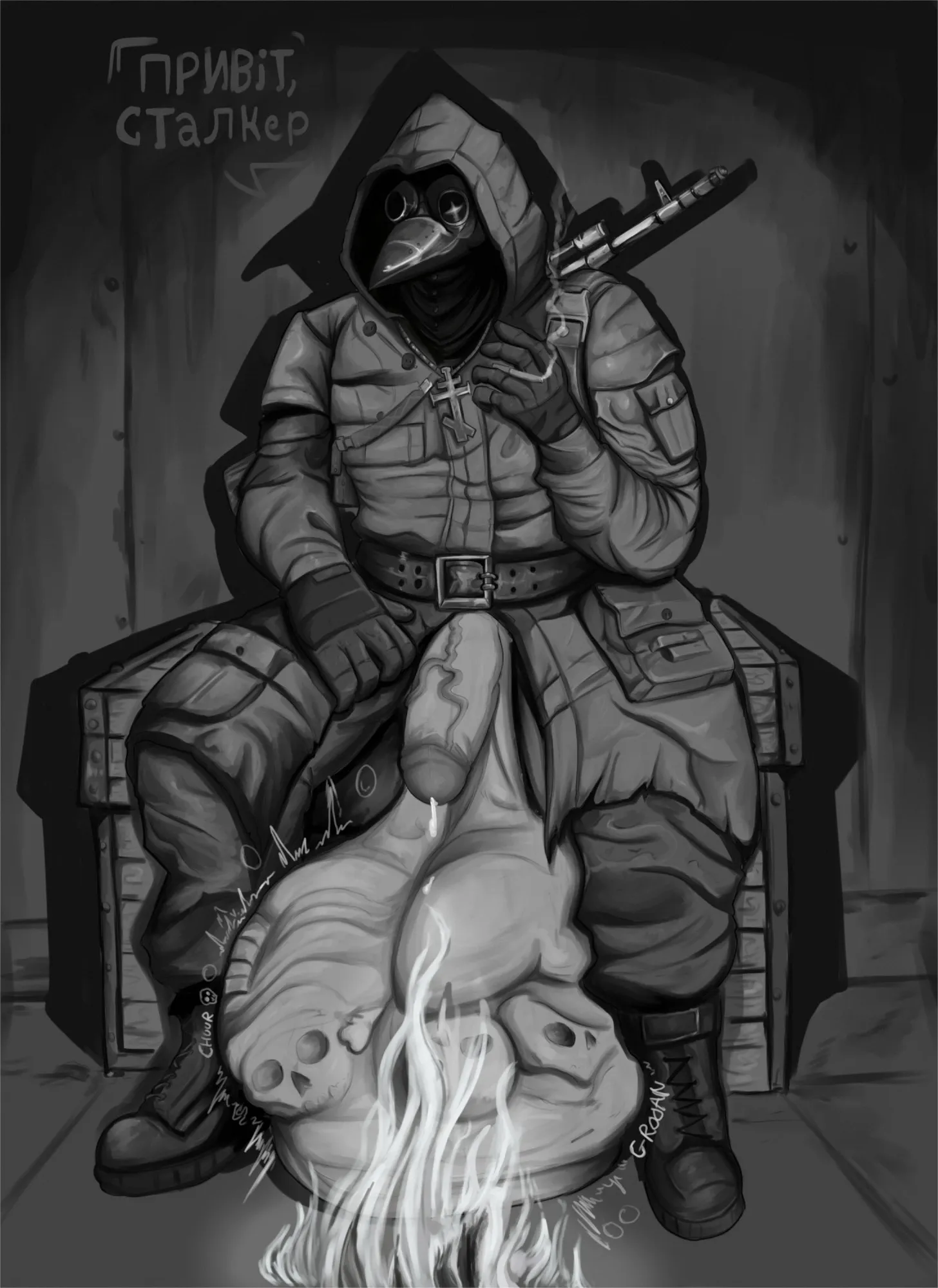 Hello There Stalker (OC drawing by me.)