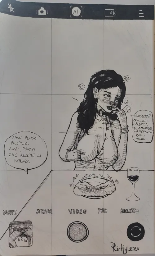 Naughty at the restaurant