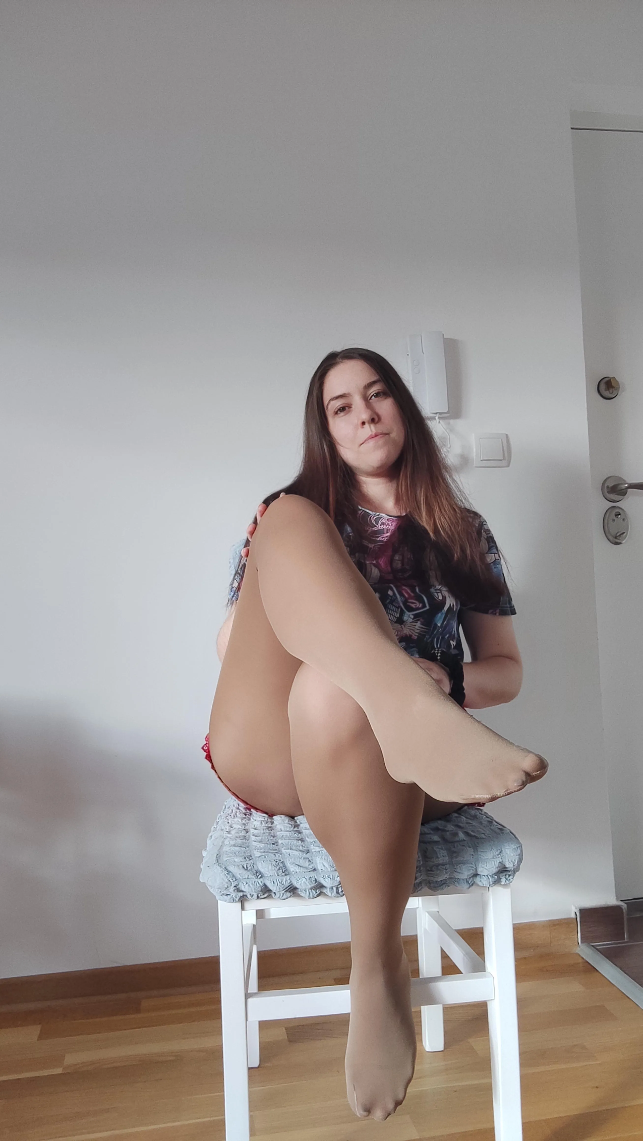 Nude pantyhose 💜 click for the full photo!