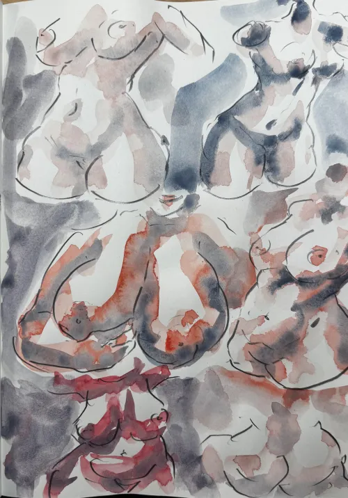 Sketches, watercolor