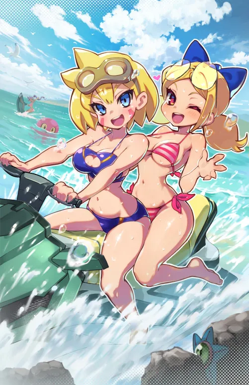 Twitch and Vinegar from the 2025 Swimsuit Special - @LifeisPI314