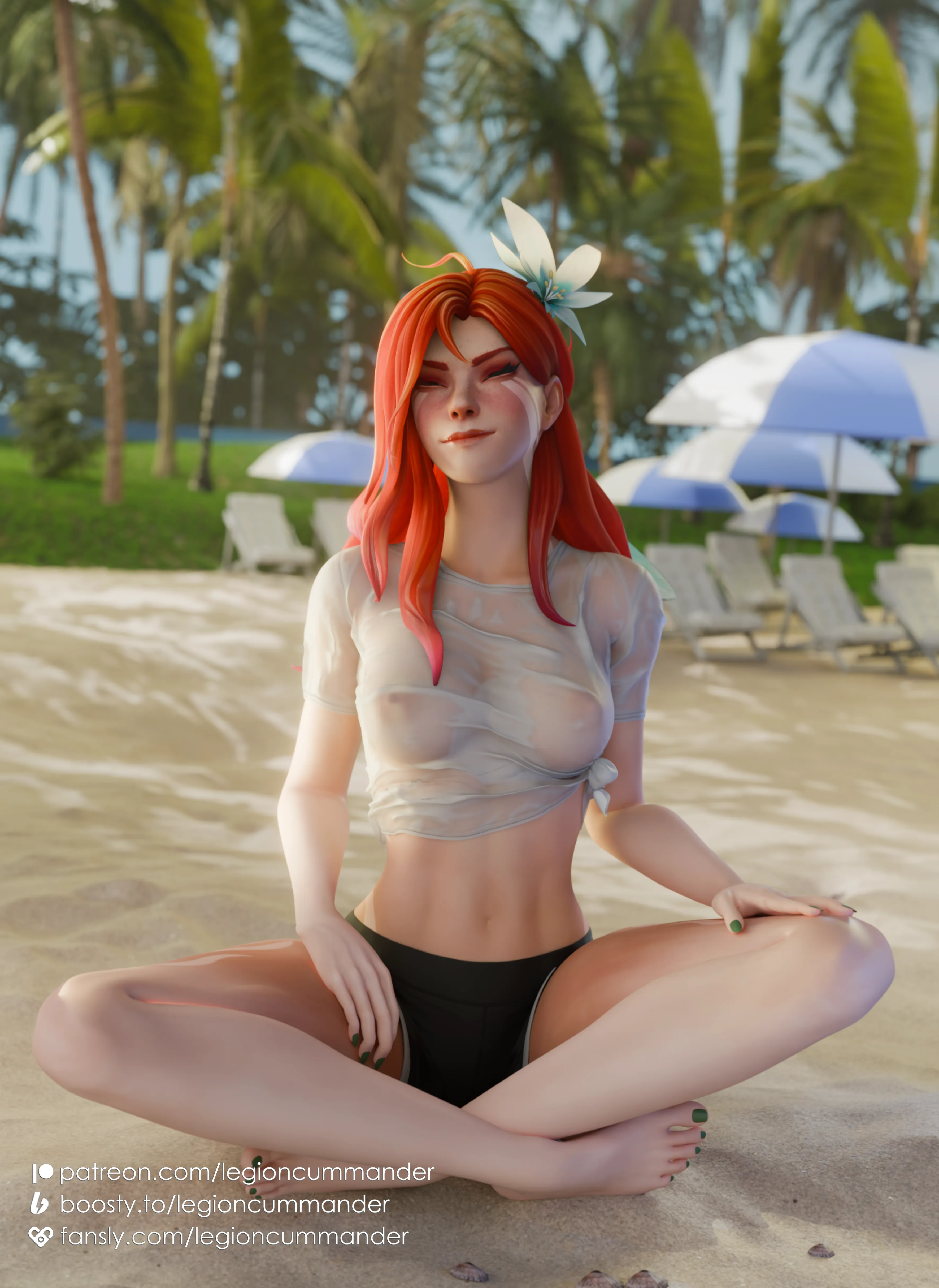 Windranger on the beach [Dota 2] (legioncummander)