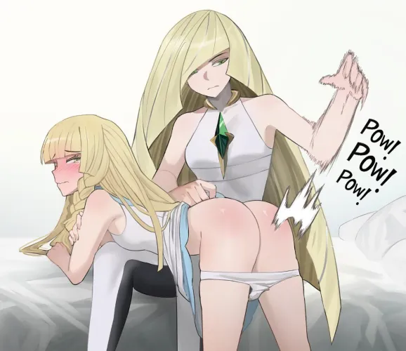 Lillie being spanked