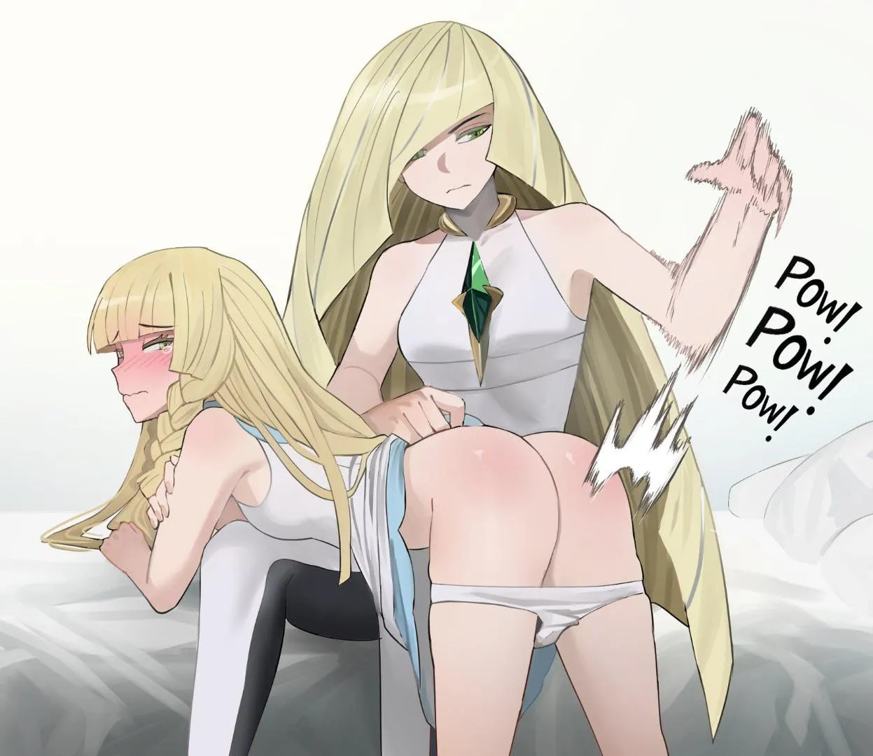 Lillie being spanked