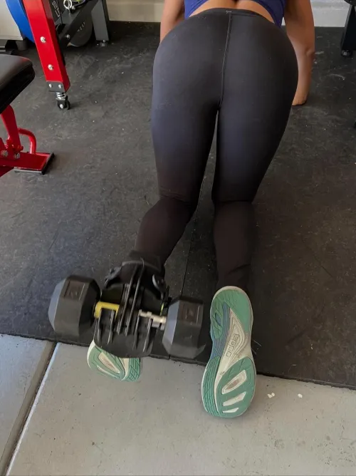 Working those glutes and legs...