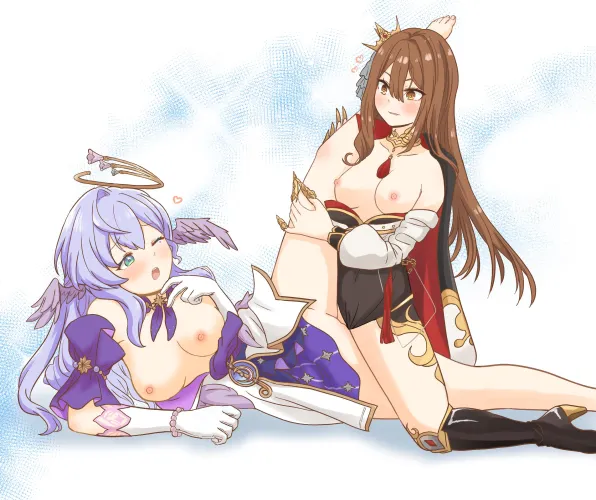 Robin scissoring with an indie VTuber (kurosawa karura) [Honkai x VTuber]