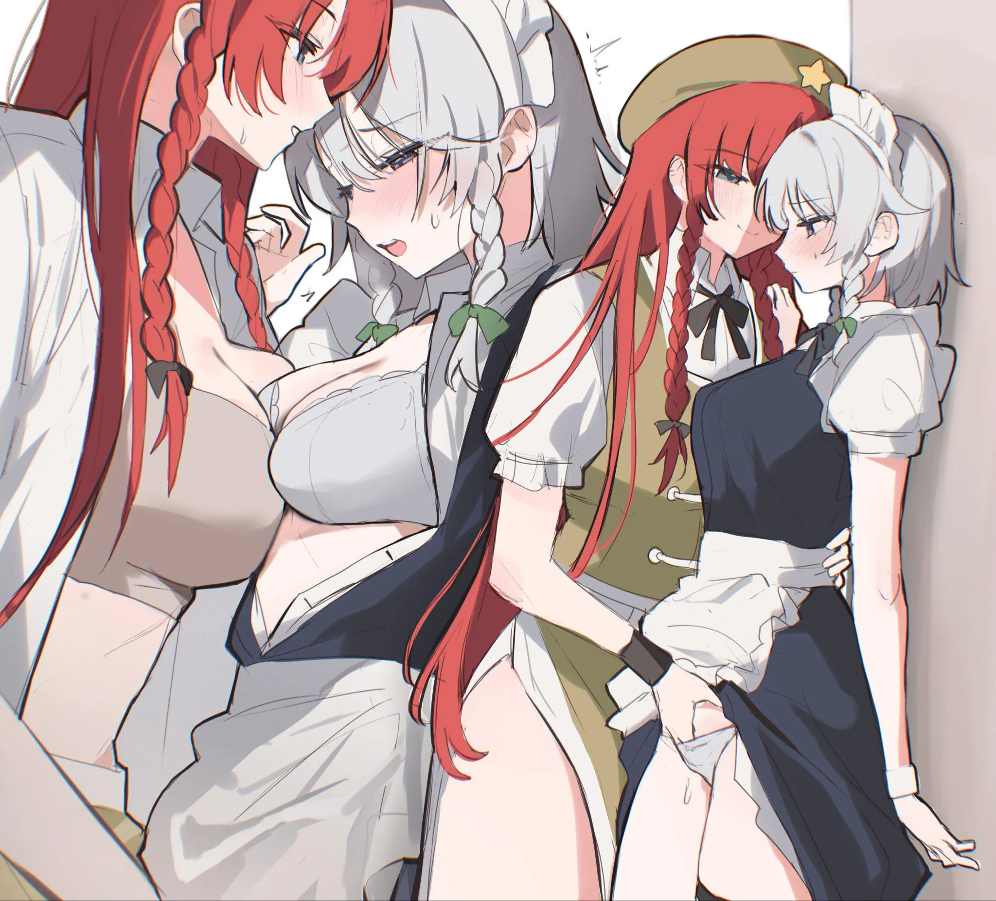 The maid pinned against the wall (sarukana) [Touhou]