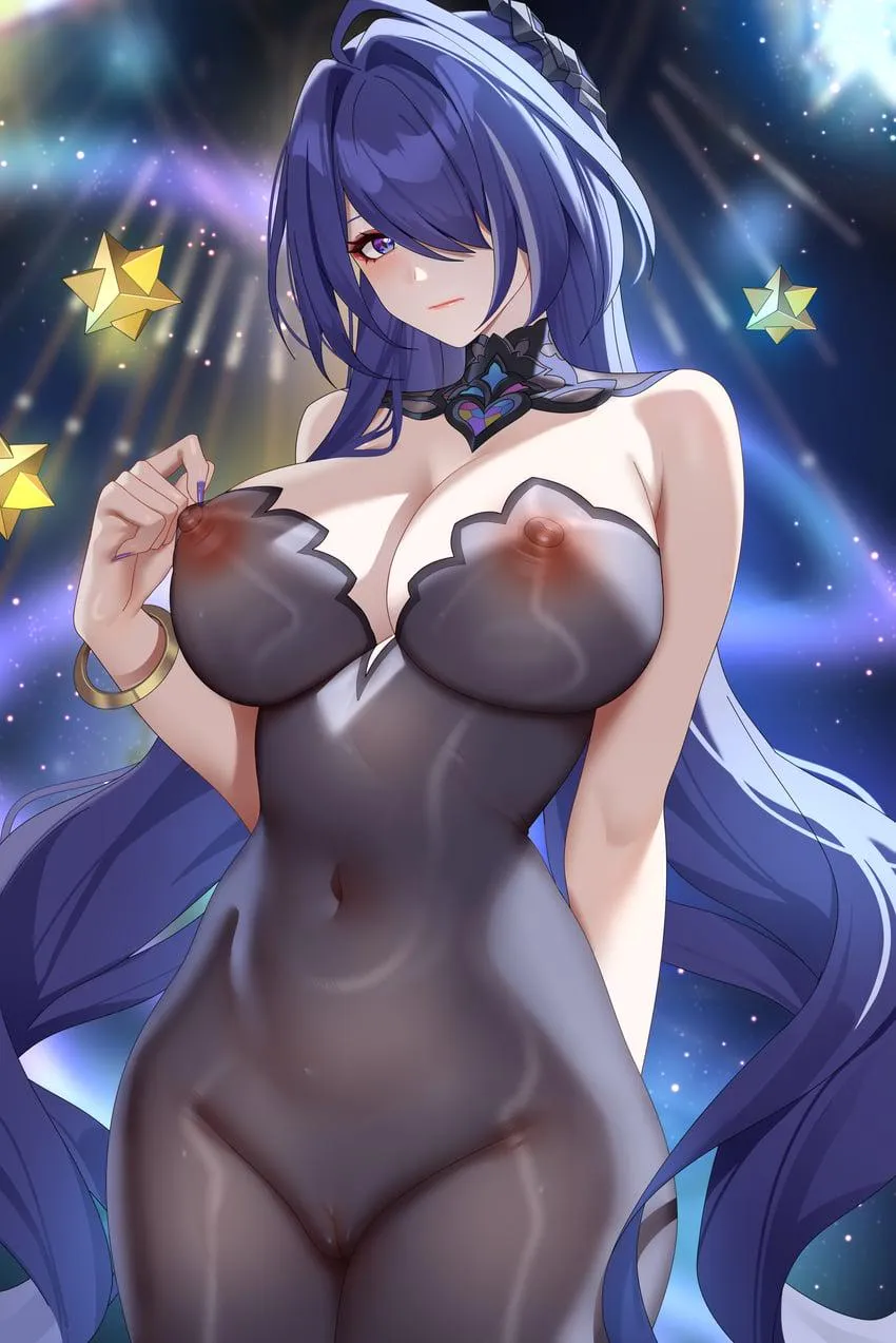 Acheron Cosplaying Black Swan [Honkai: StarRail]