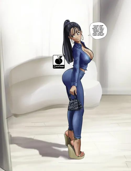 Chi-chi After Trying on Jeans [Dragon Ball]