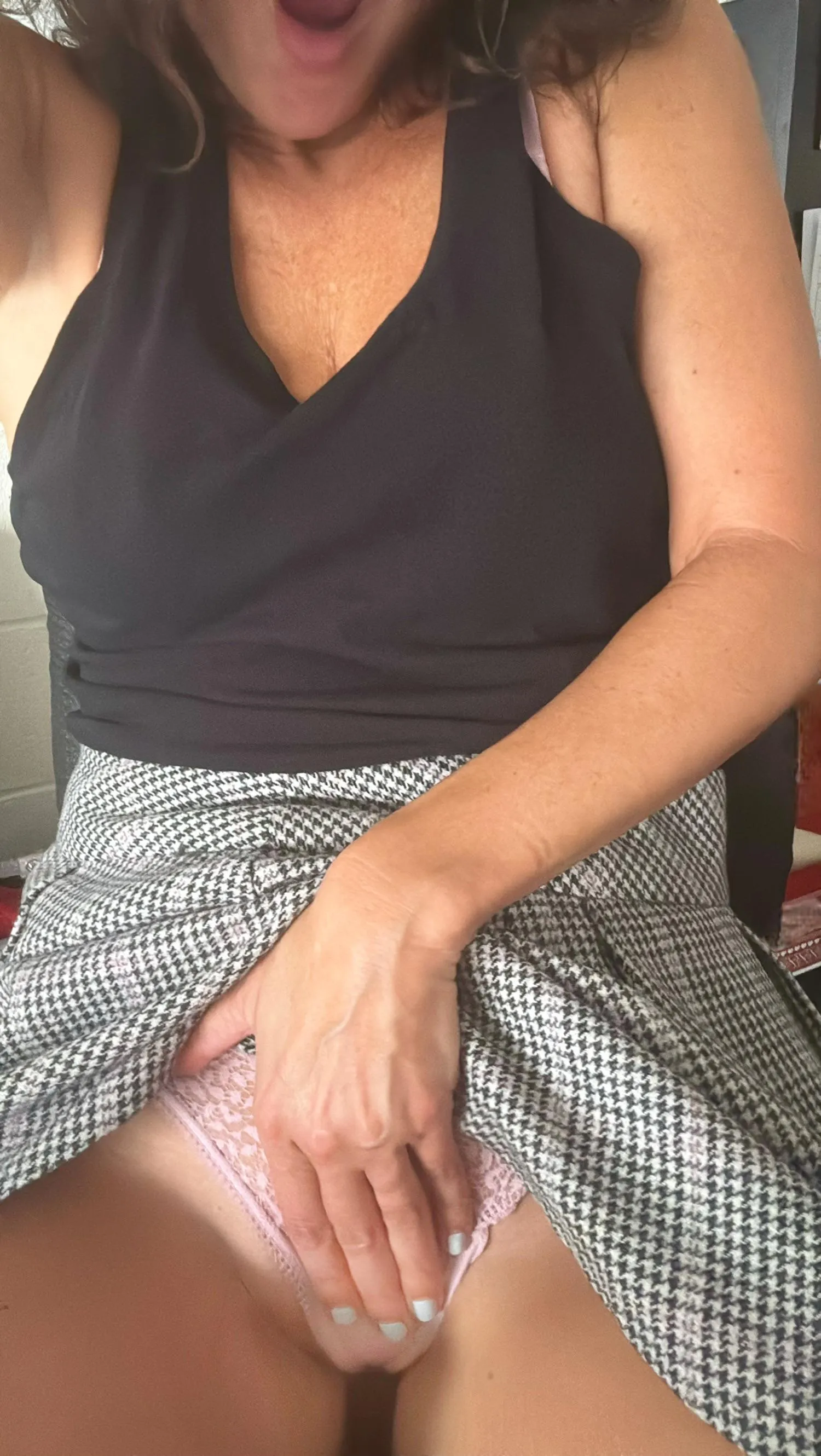 Did you ever make yourself cum at school? (f45)