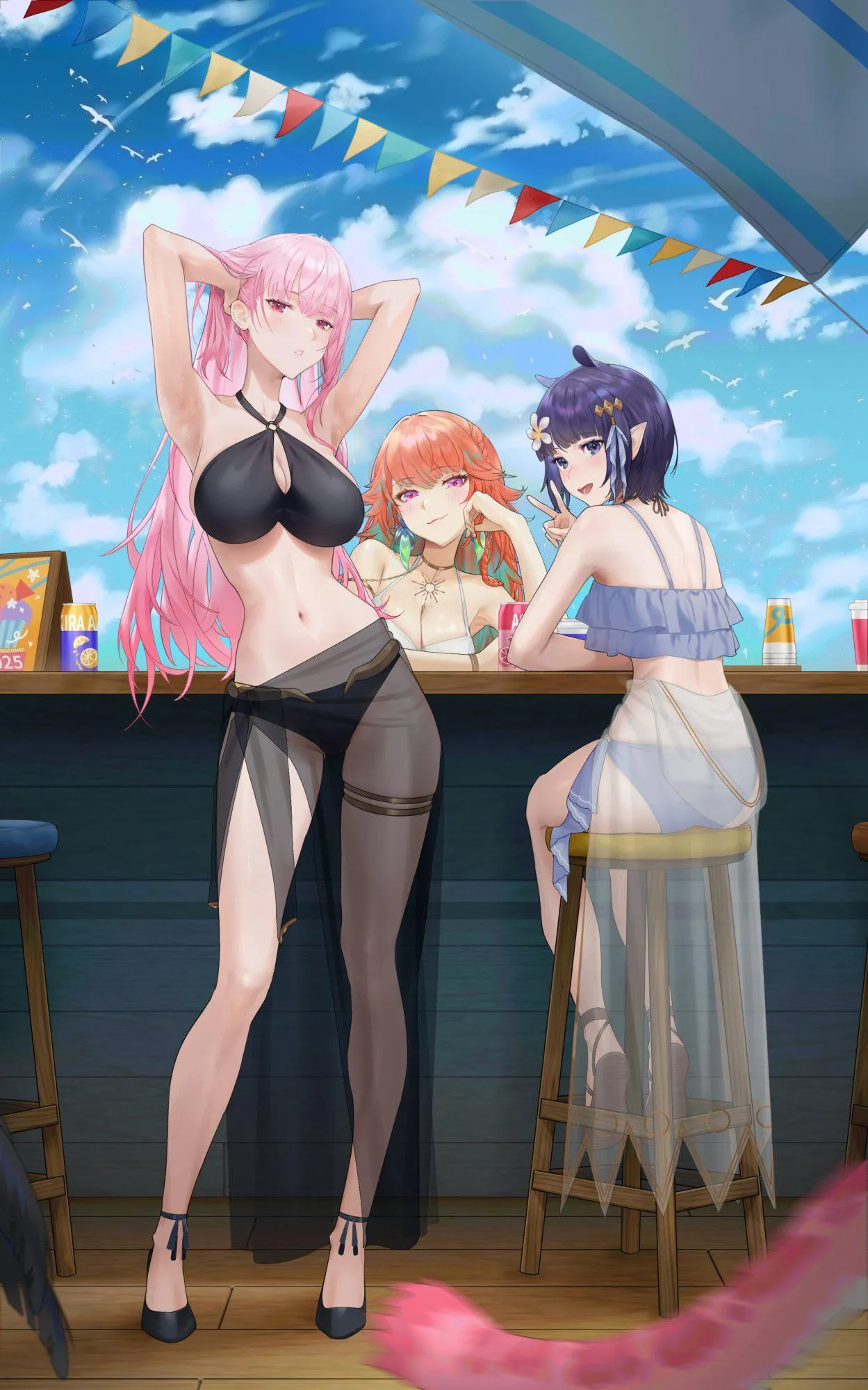 Mori Calliope, Takanashi Kiara, and Ninomae Ina'nis [Hololive Holonatsu Paradise]