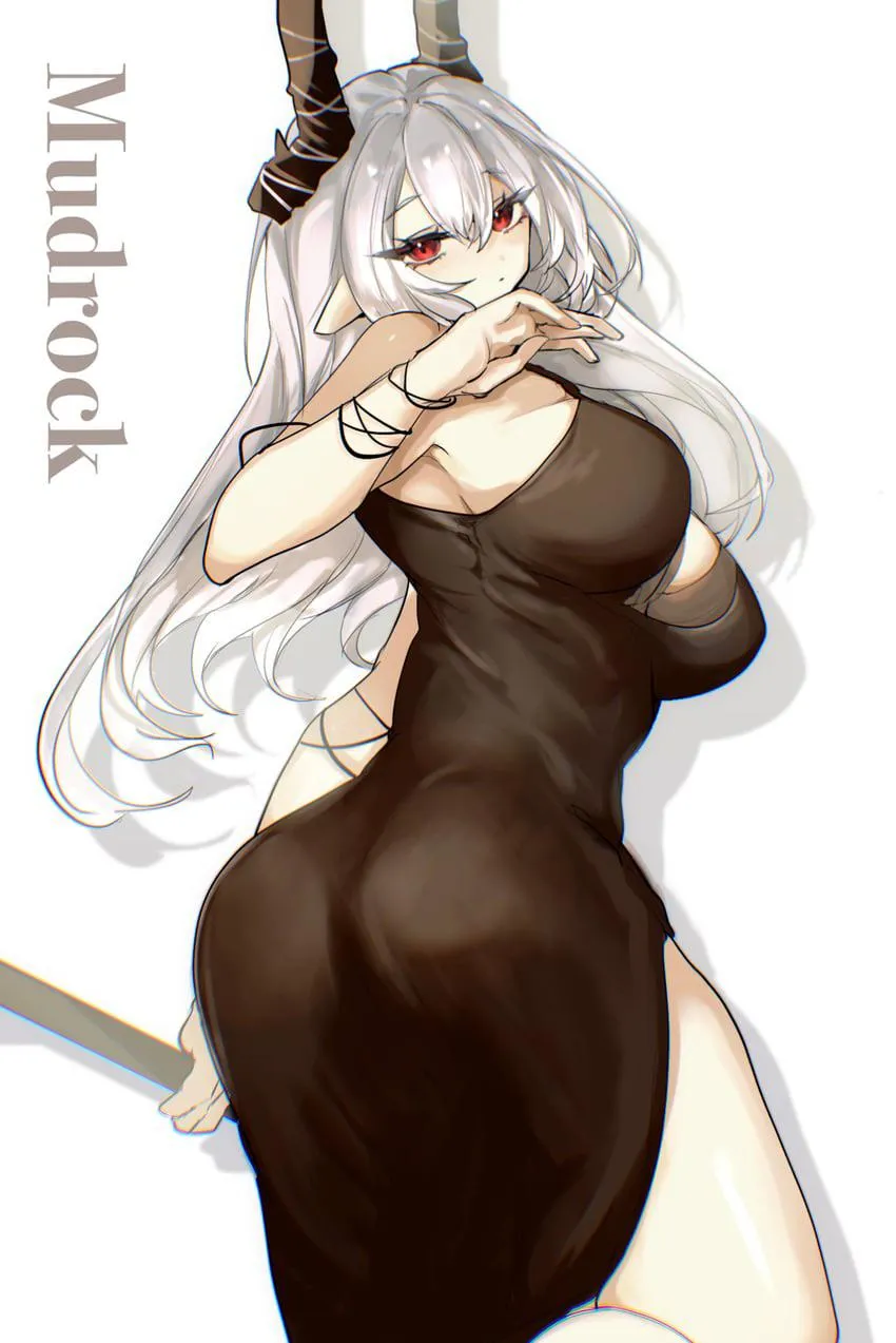 Mudrock in a Stunning Black Dress [Arknights]