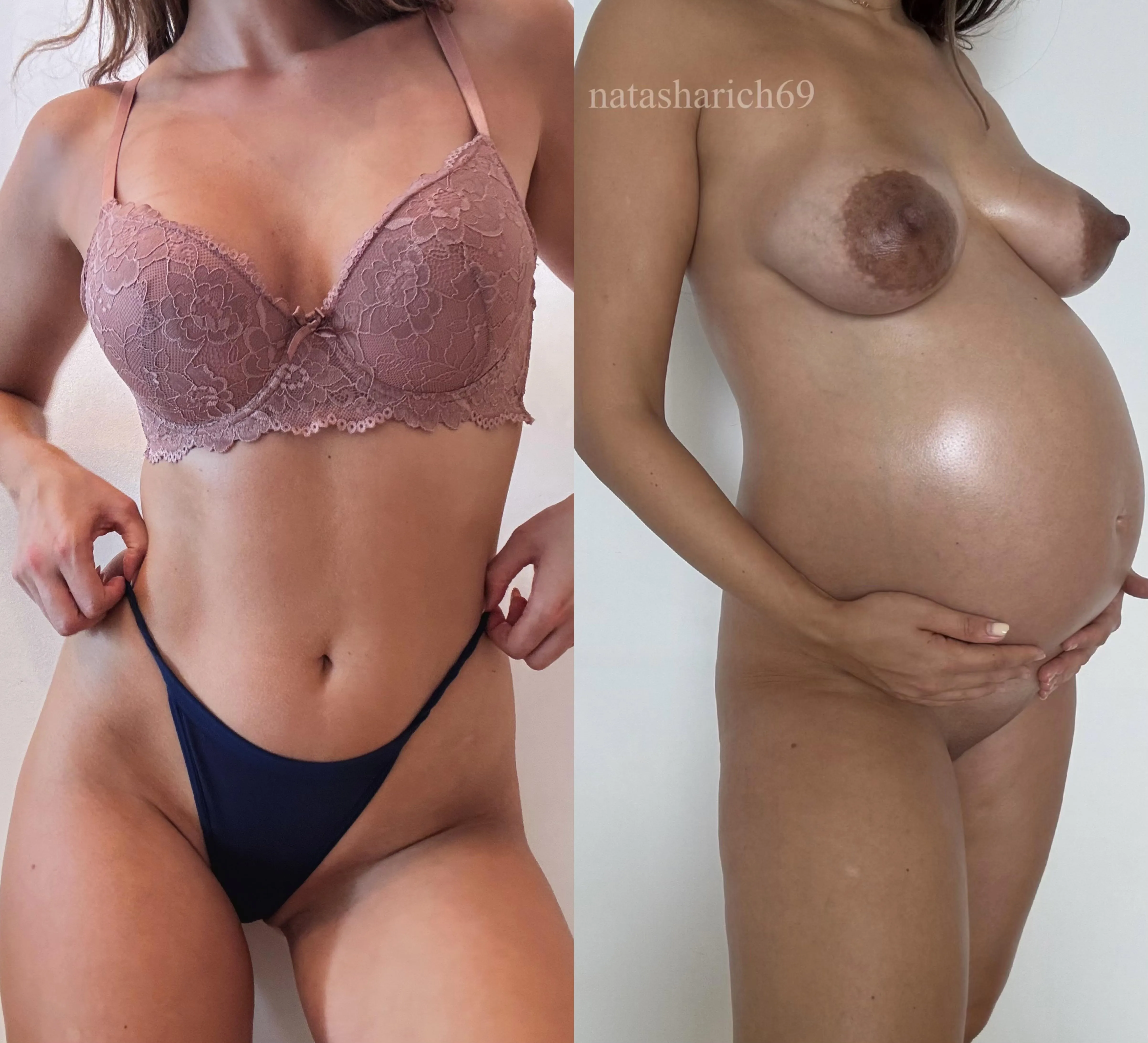 My body before pregnancy vs 9mo pregnant. Which is more hot?