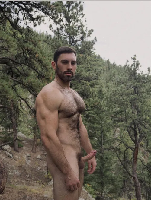 Out in the woods 😏 🌲