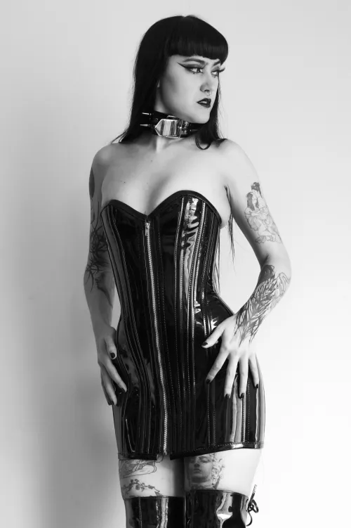 Vinyl corset dress