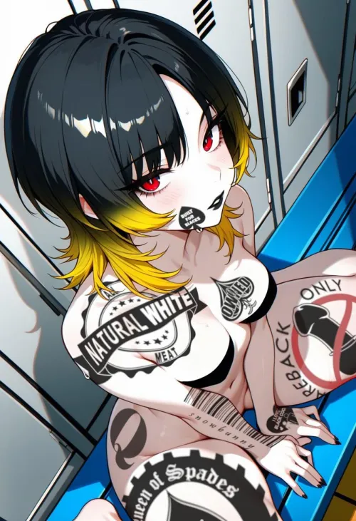 The bet was one tattoo per loss... she hasn't won once...