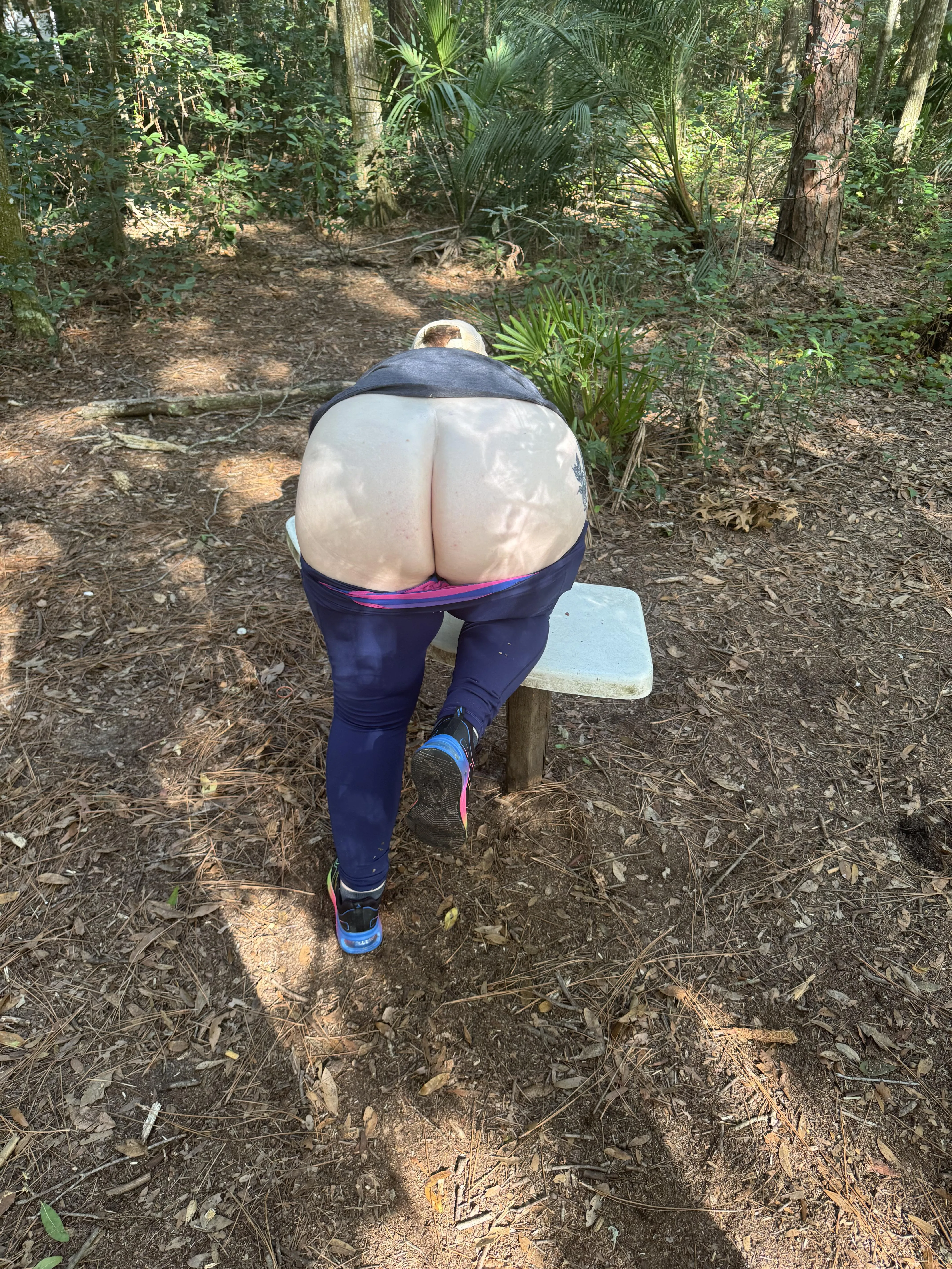 A little disc golf and flashing!