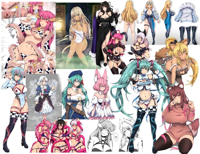 [for hire] Anime - Manga - Character Design - PNG VTuber