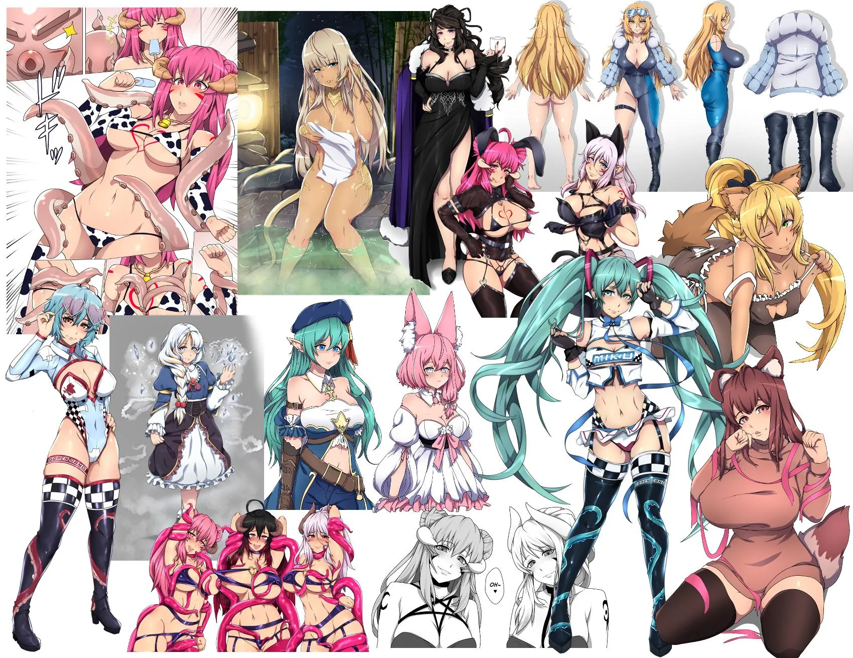 [for hire] Anime - Manga - Character Design - PNG VTuber