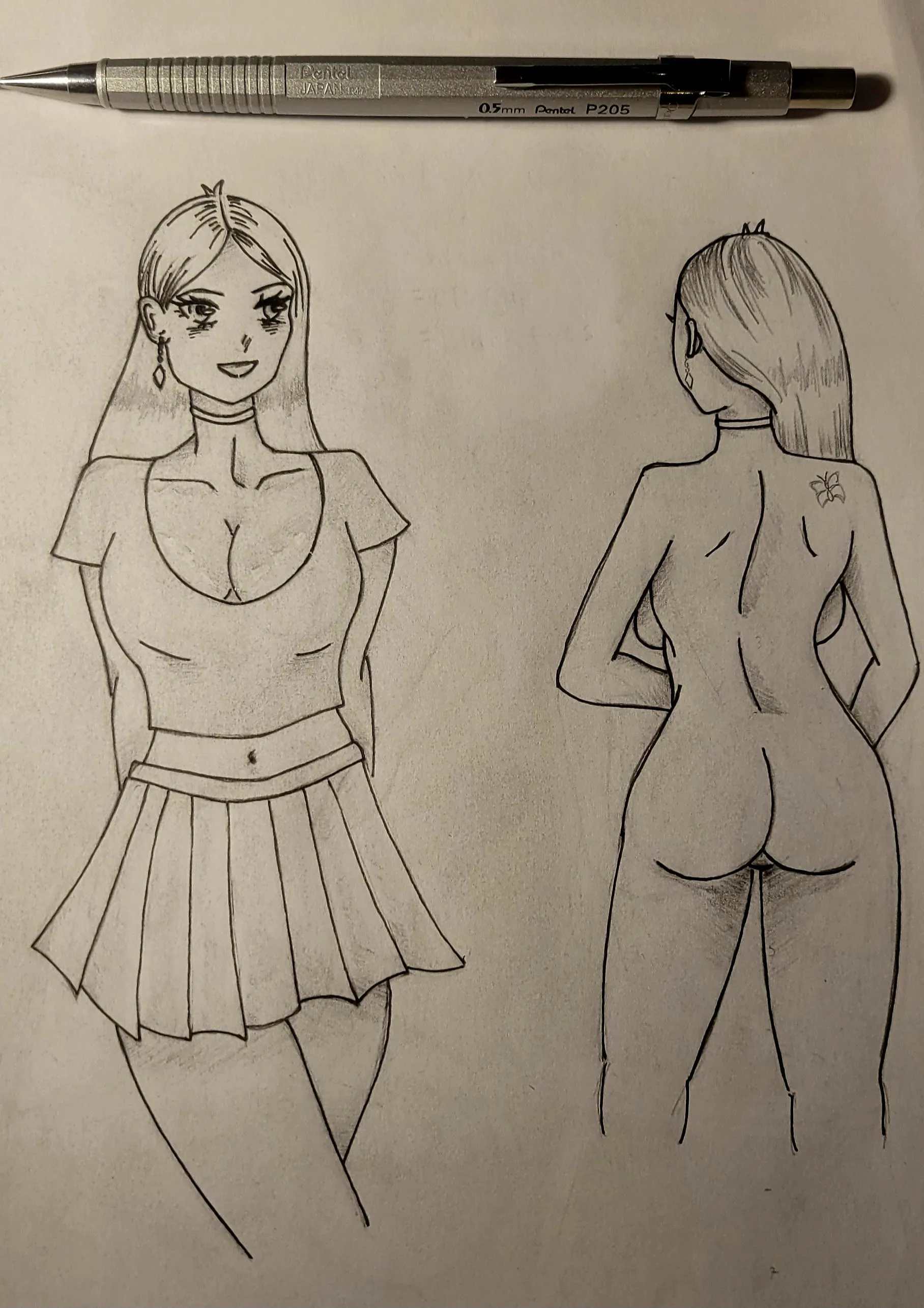 more practice on front & back view