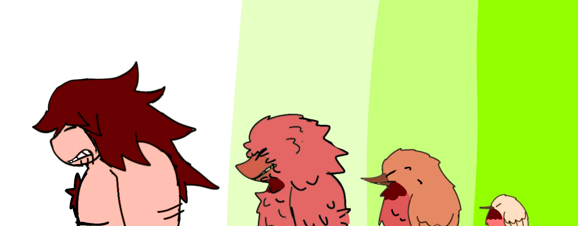 Chubby boy into chubby hummingbird tf art by me :3