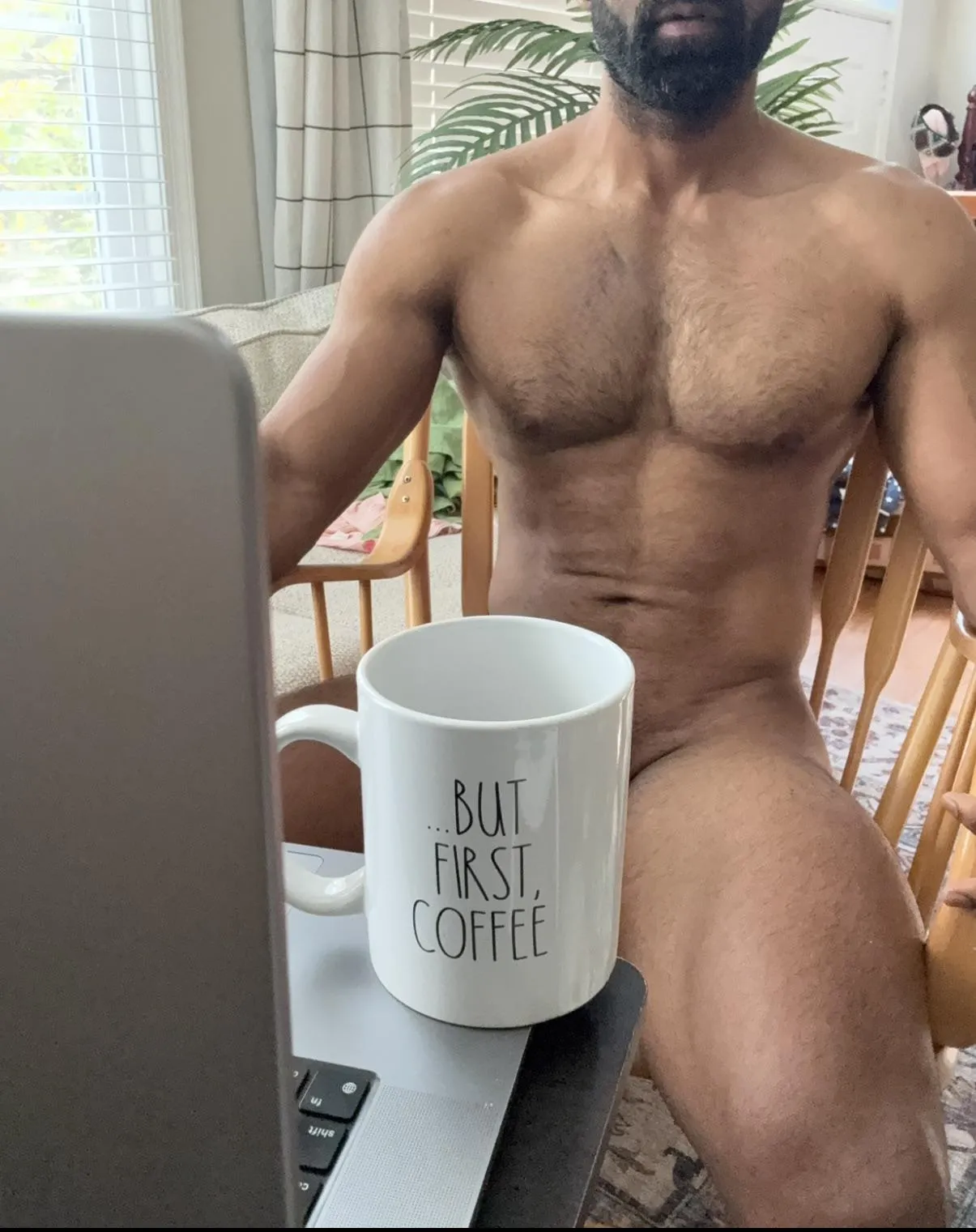 Working from home.