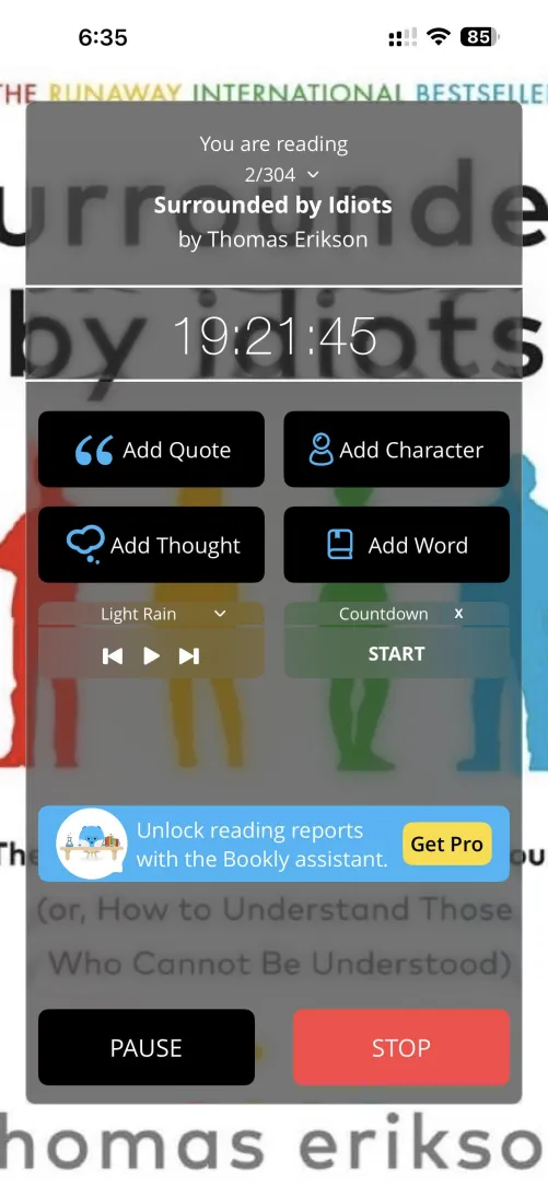 Does the book reading timer application help?