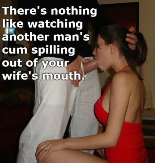 Its a rare sight to begin with but a widely accepted Rule in cuckolding... watch her get cummed