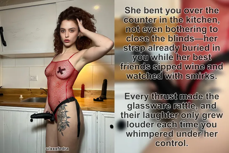 Kitchen Counter, Strap-On Show (imagefap nerdyVanilla)
