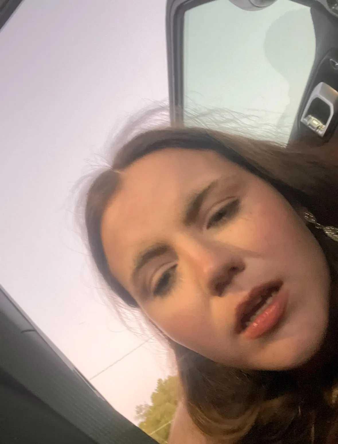 My husband asked what I was doing so I sent him this selfie while this guy that needed a ride home fucked me