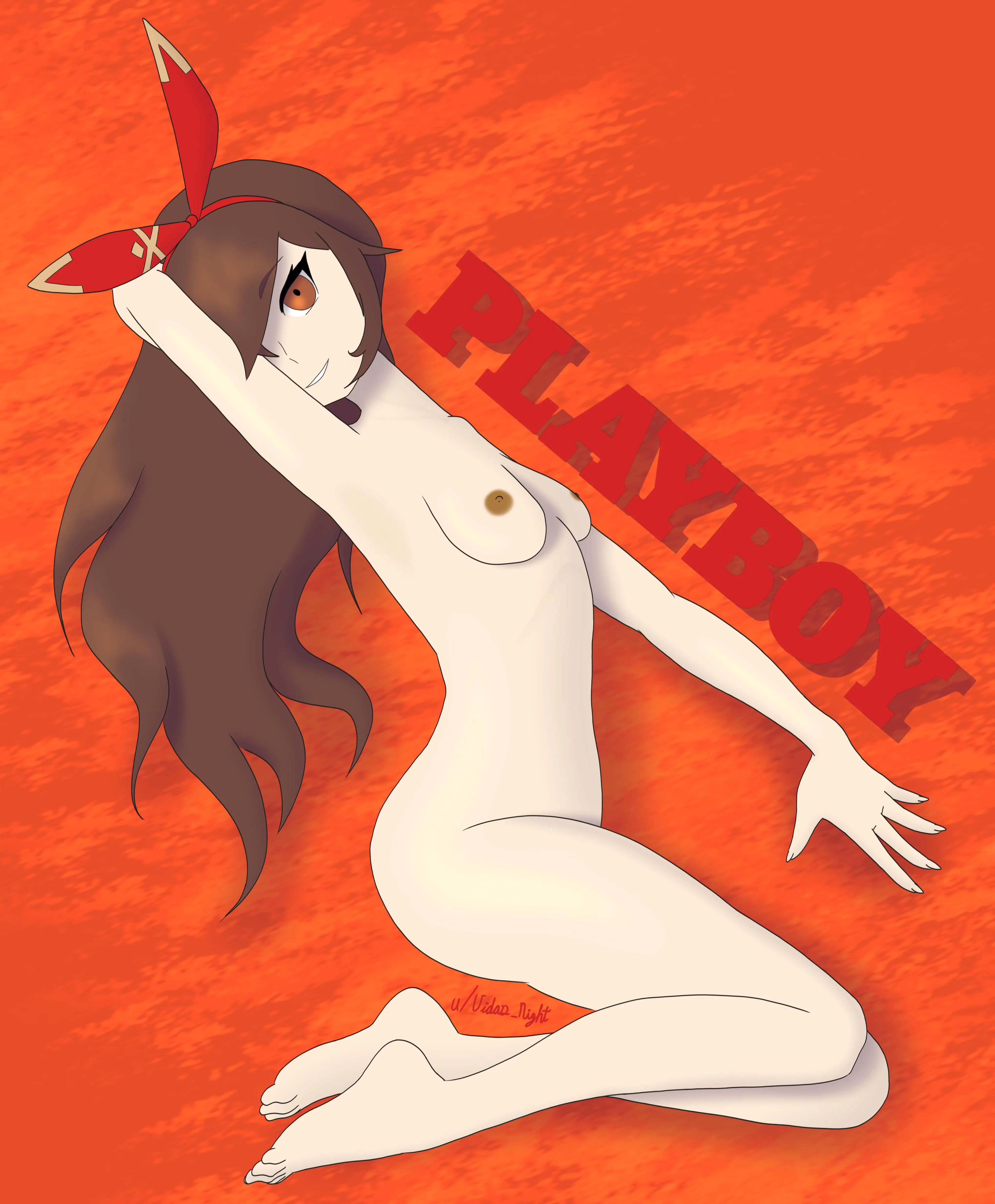I drew Amber as a playboy model.
