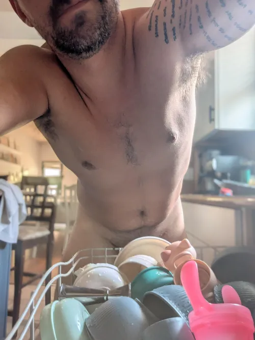 between books and drinks lie dishes