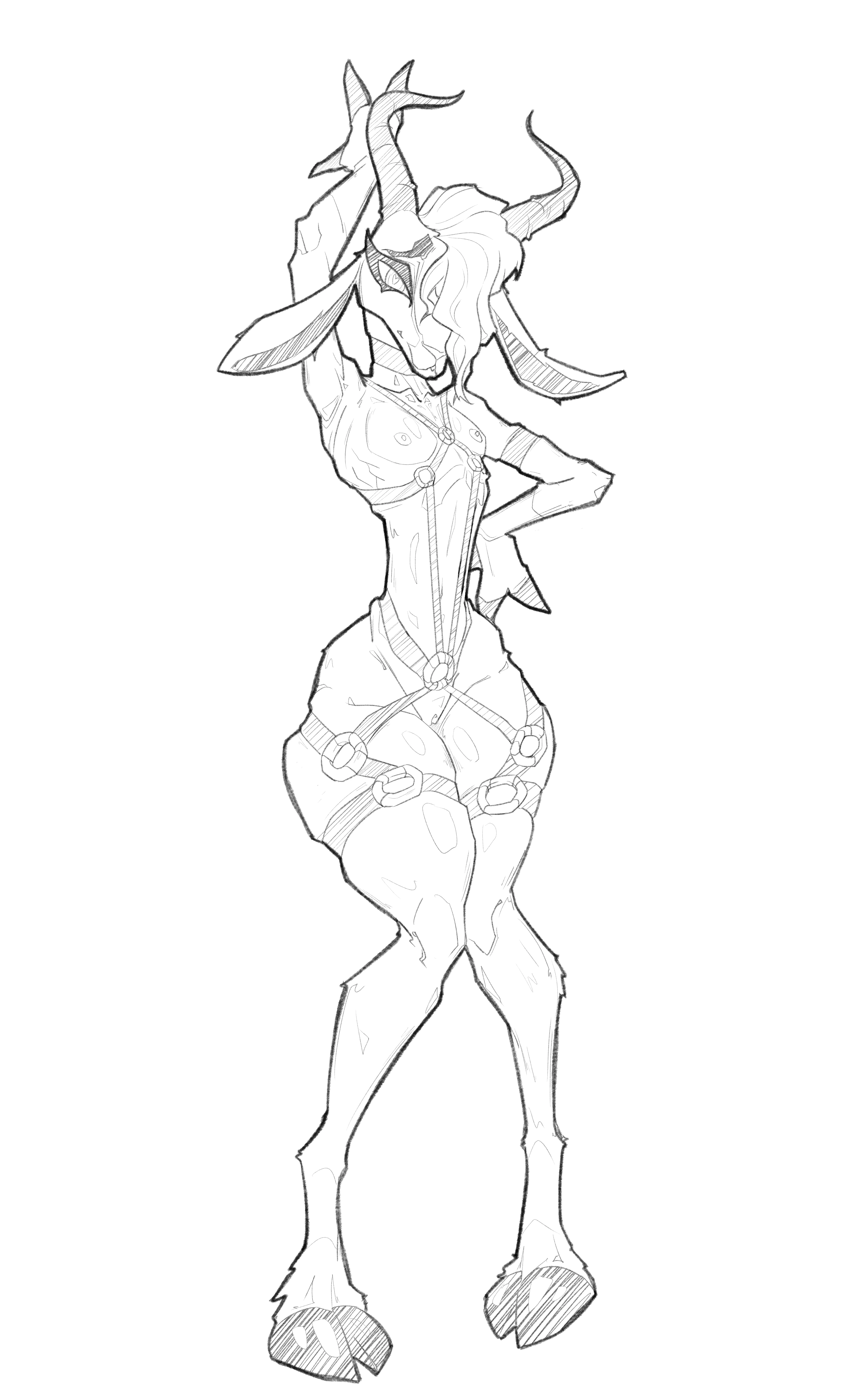 Gazelle is ready for the show... [F] (art by me)