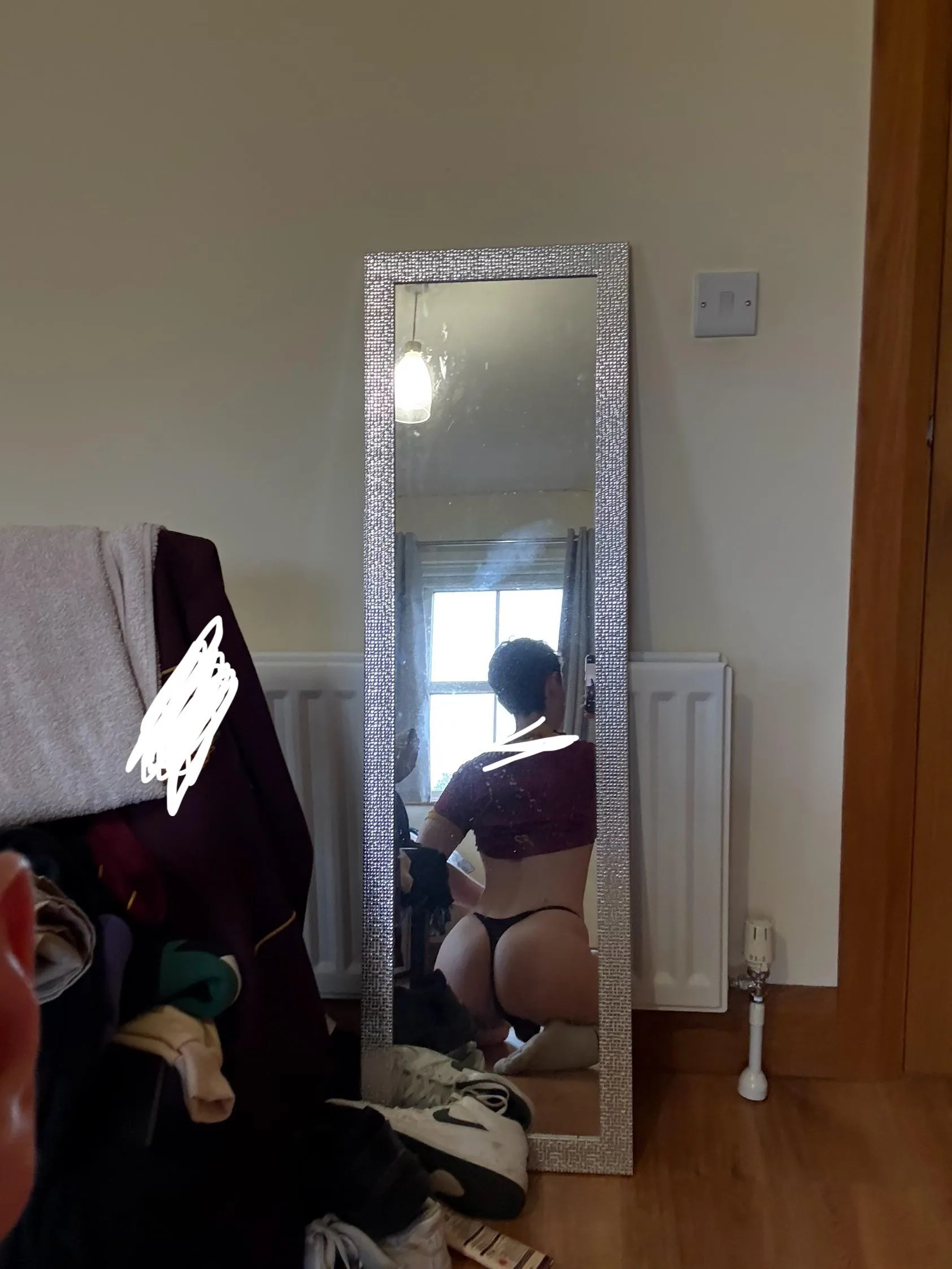 (19) first time wearing a thong, thoughts?