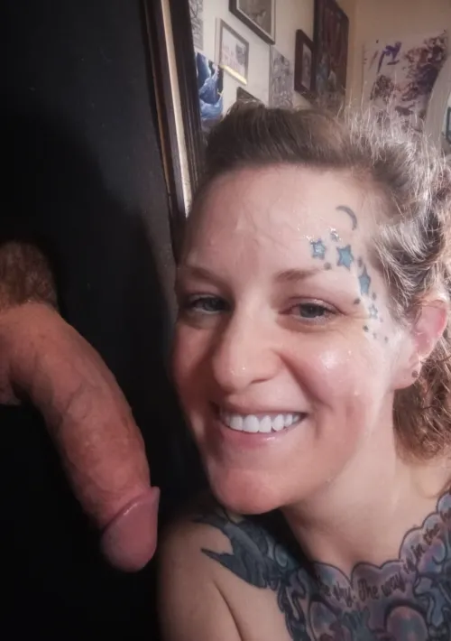 His cock is the brush, I am the canvas.