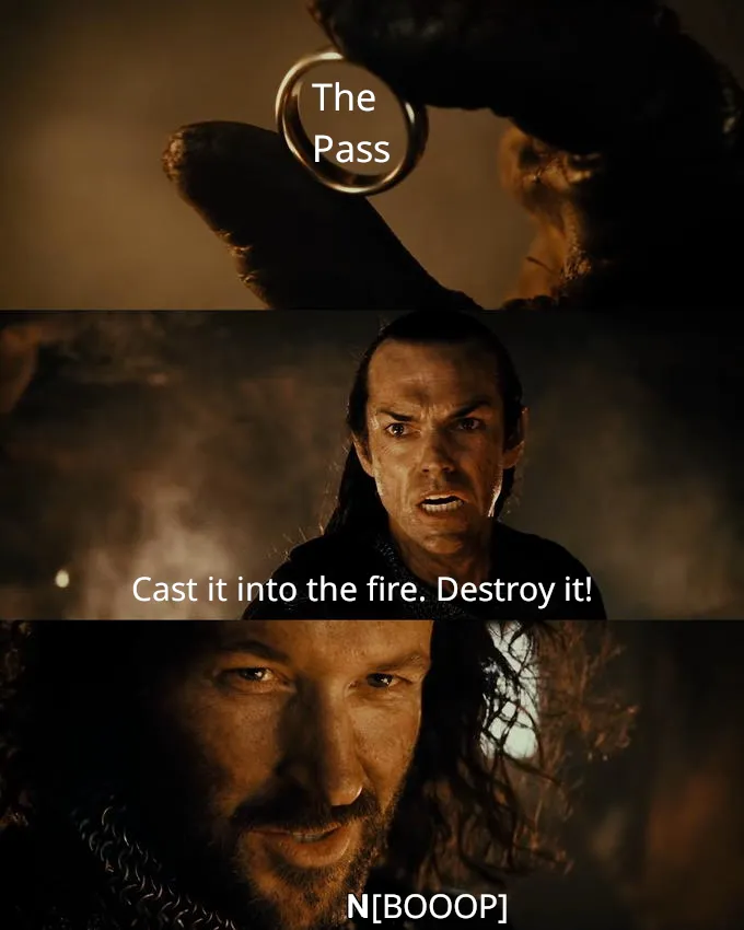 Nick & Stav dynamic, as depicted in The Lord Of The Rings film