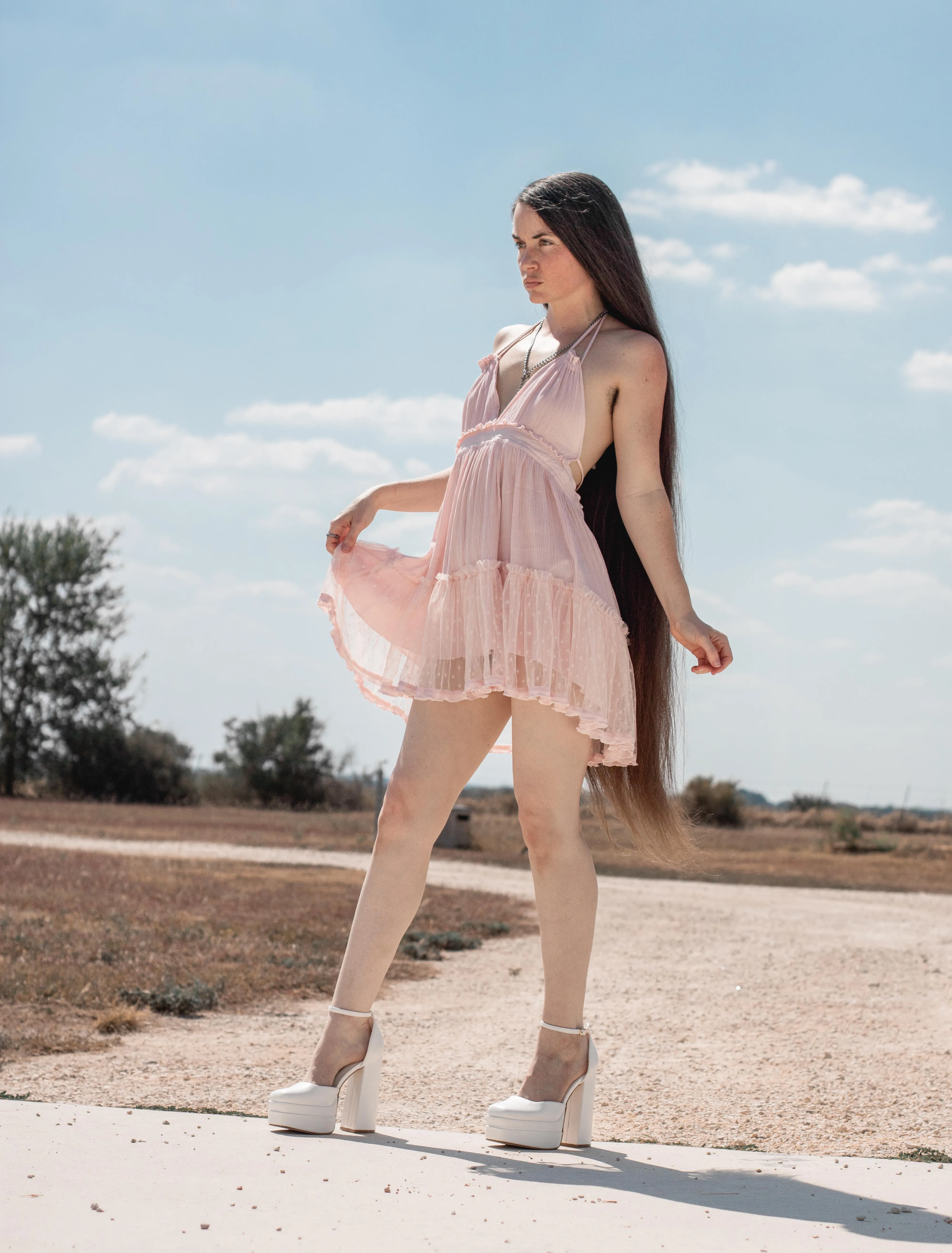 wearing something other than just my hair for a change