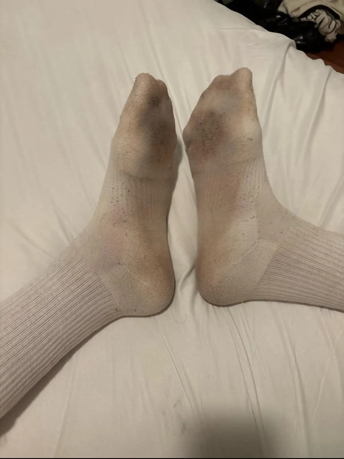 (22) love how the sweat looks on my socks😋