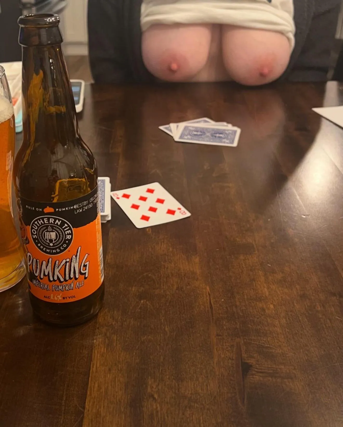 Beer, cards, and tits 🔥