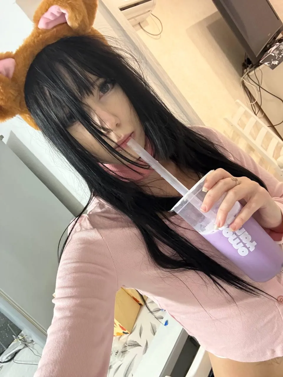 your little kitty is hungry for your milk