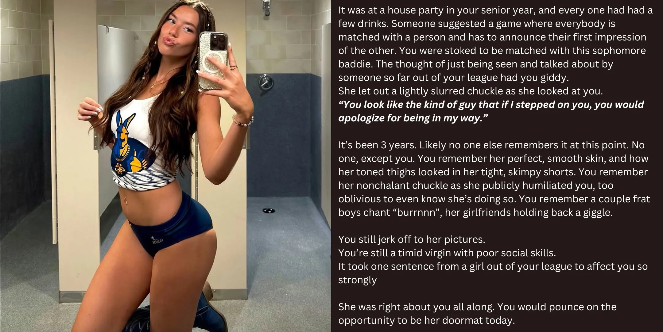 Publicly humiliated at a house-party - occaptions on ImageFap